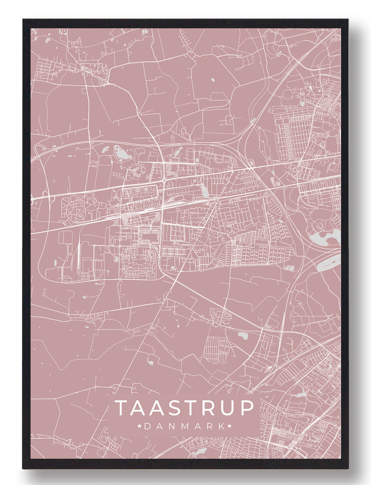 Taastrup Plakat i Rosa – En unik indretning til dit hjem!