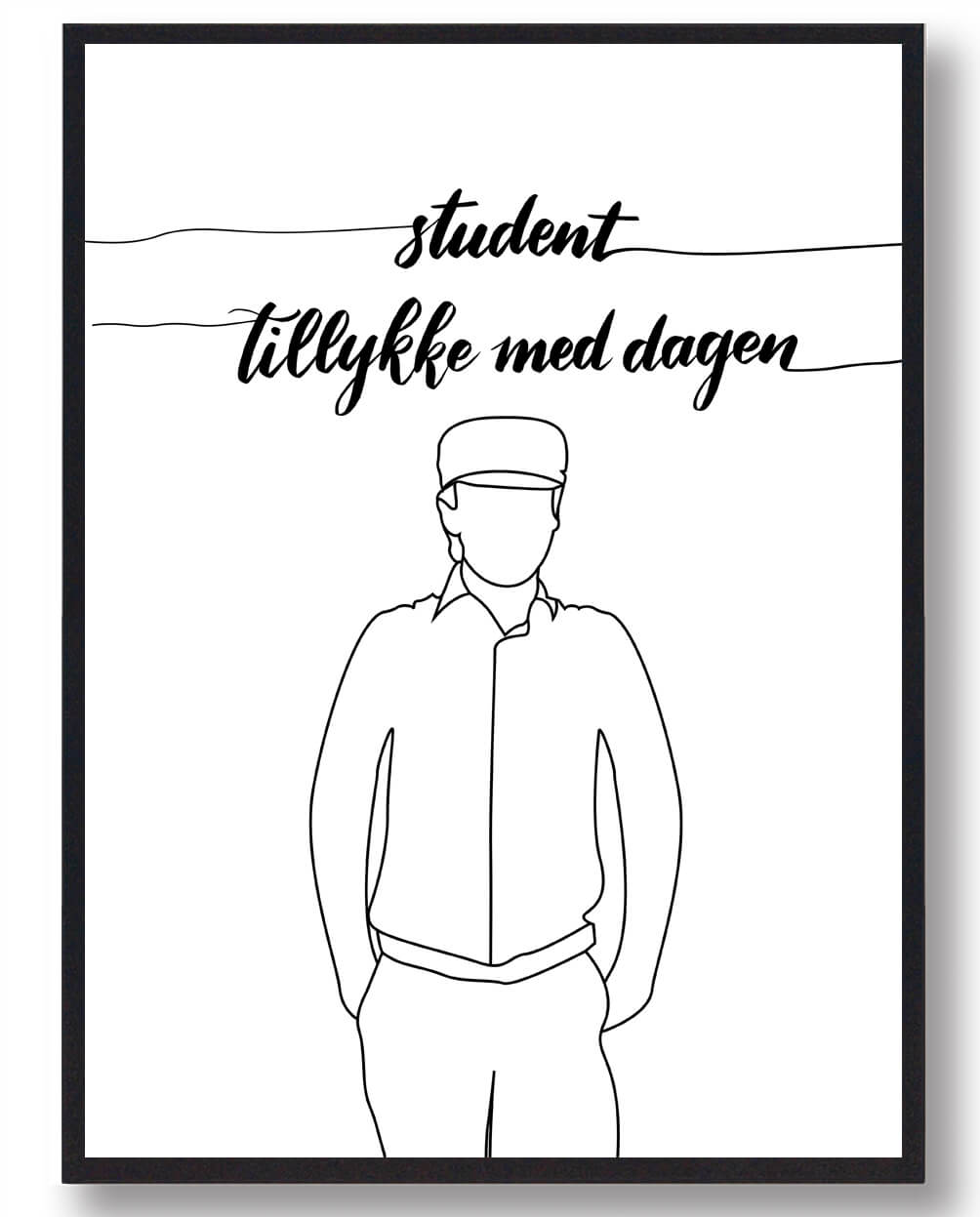 Studenterplakat til Dreng - Fejr Den Store Dag!