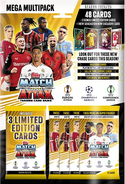Topps Match Attax 2024/2025: UEFA Champions League Mega Pakke