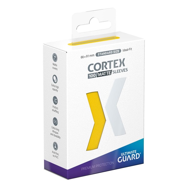 Ultimate Guard Cortex Sleeves Kortlommer Standard Size Matte Yellow 100 Sleeves