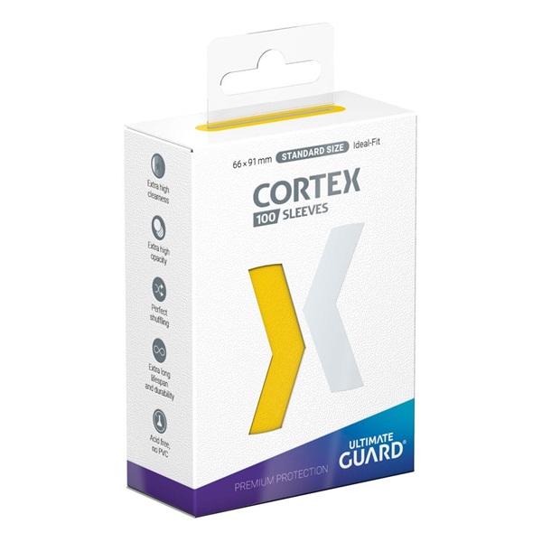 Ultimate Guard Cortex Sleeves Kortlommer Standard Size Yellow 100 Sleeves