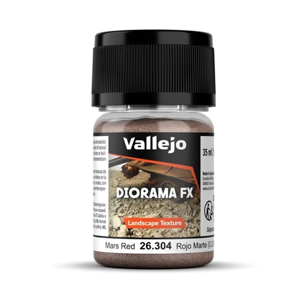 Vallejo Diorama Effekter: Landskabsteksturer Mars Rød 35ml