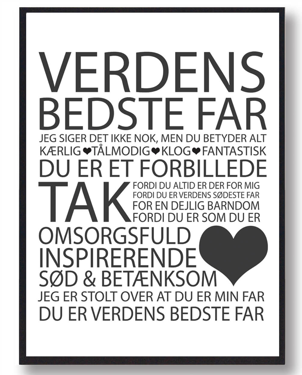 Verdens Bedste Far Plakat – En kærlig gave til far!