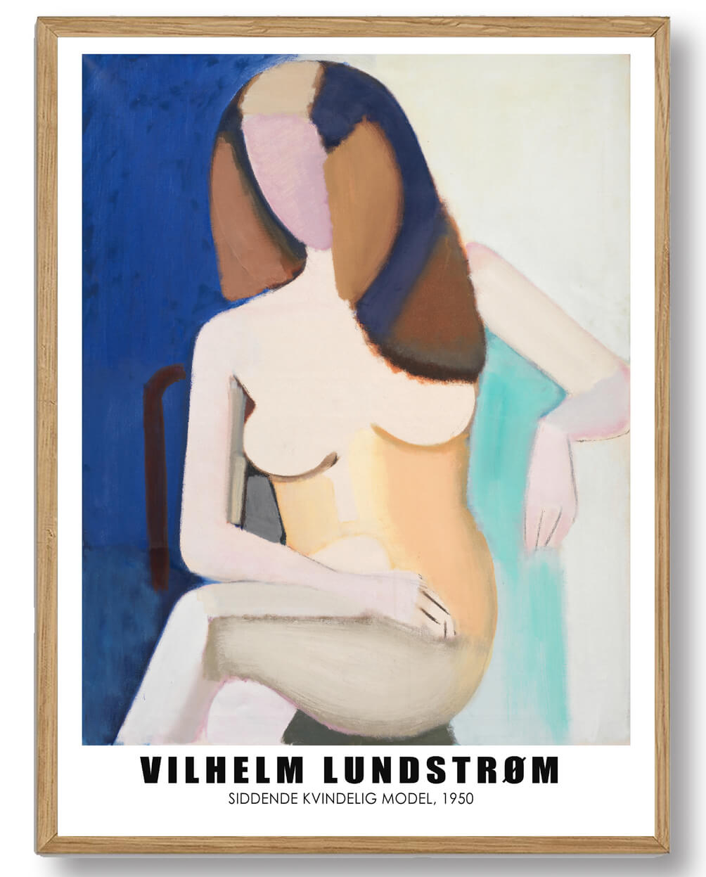 Moderne plakat af Vilhelm Lundstrøm - Siddende Kvinde