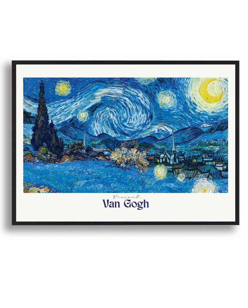 Vincent Van Gogh - Den Stjerneklare Nat Plakat