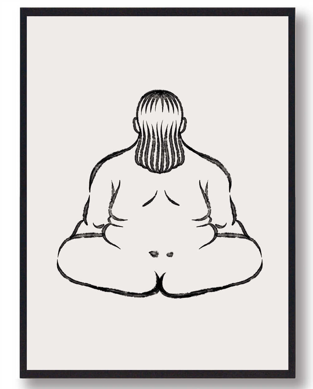 Meditationsplakat - Kvinde i Yoga for Indre Ro