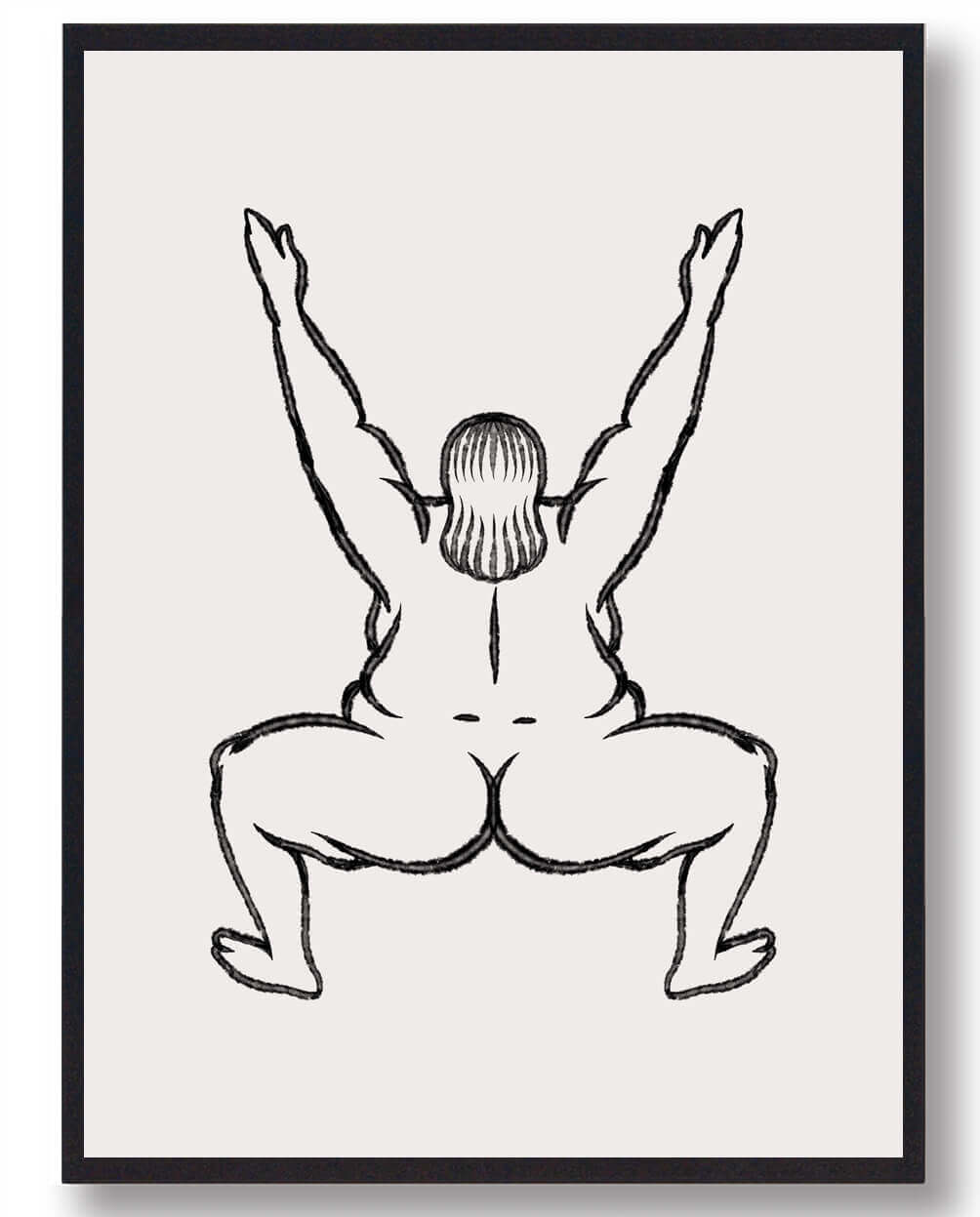 Yoga Plakat – Kvinde i Nedknejsning til Dit Hjem