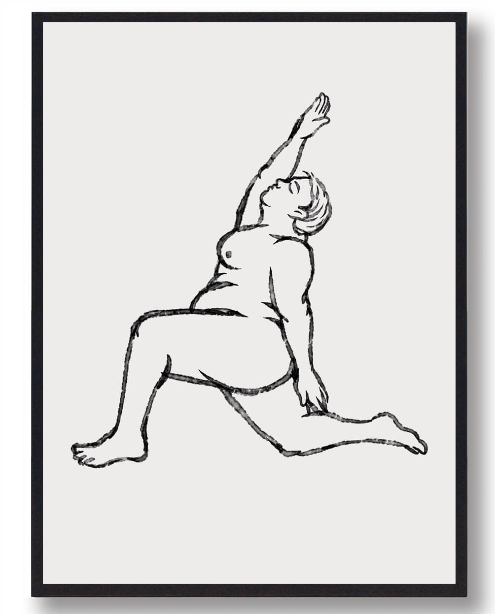 Yoga Plakat - Mand med Strækøvelser til Inspiration