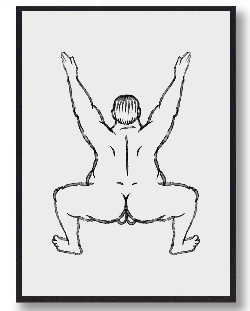 Yoga Plakat - Mand I Nedknæ for Styrke og Balance