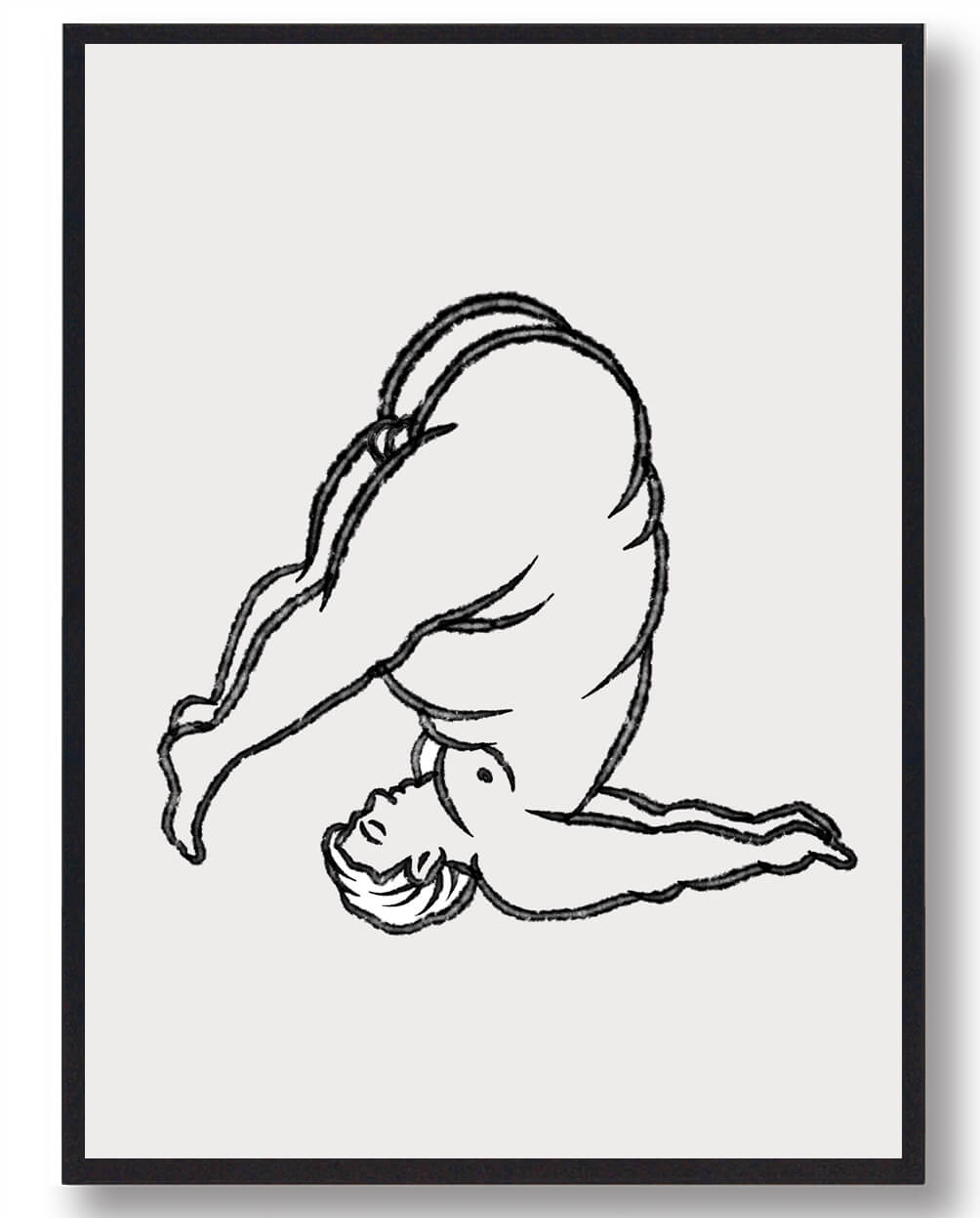 Yoga Plakat – Mand I Hovedstand til Dit Hjem