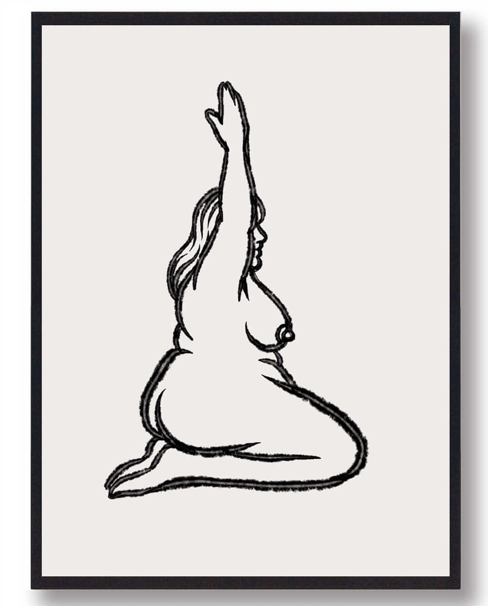 Yoga Plakat - Siddende Kvinde til Yogaentusiaster