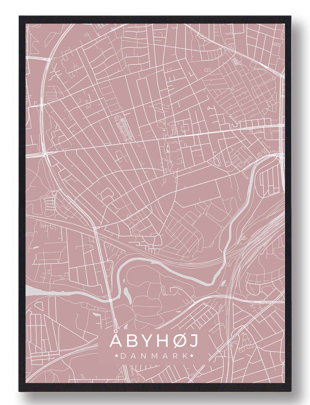 Åbyhøj Plakat i Rosa – Skøn indretning til dit hjem!