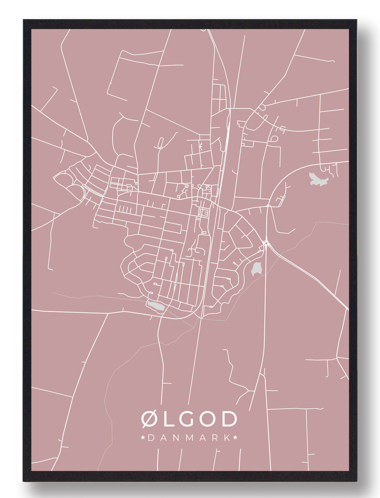 Ølgod Plakat - Rosa til din indretning og stilfulde hjem