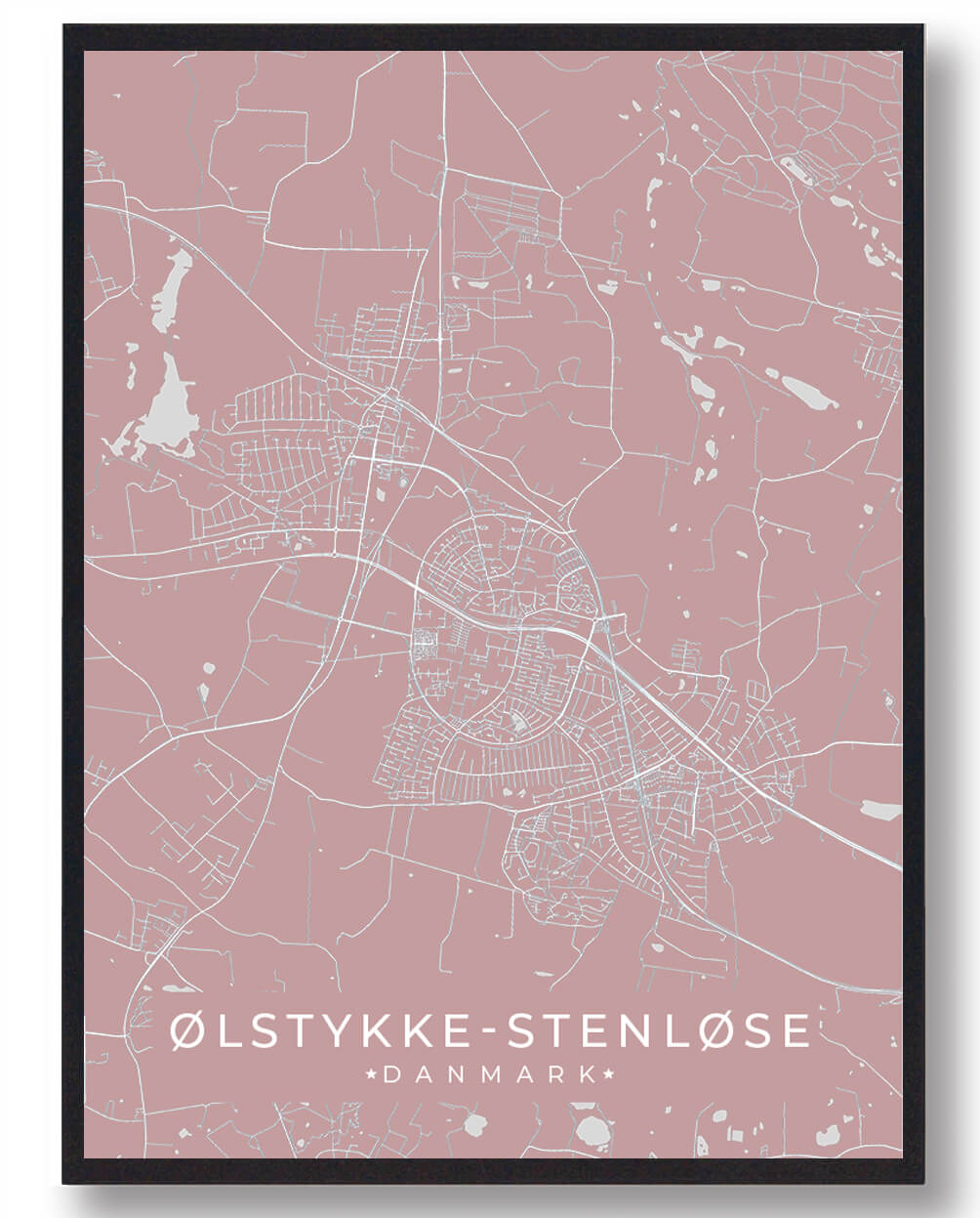 Ølstykke-Stenløse Plakat - Rosa til Nordisk Indretning