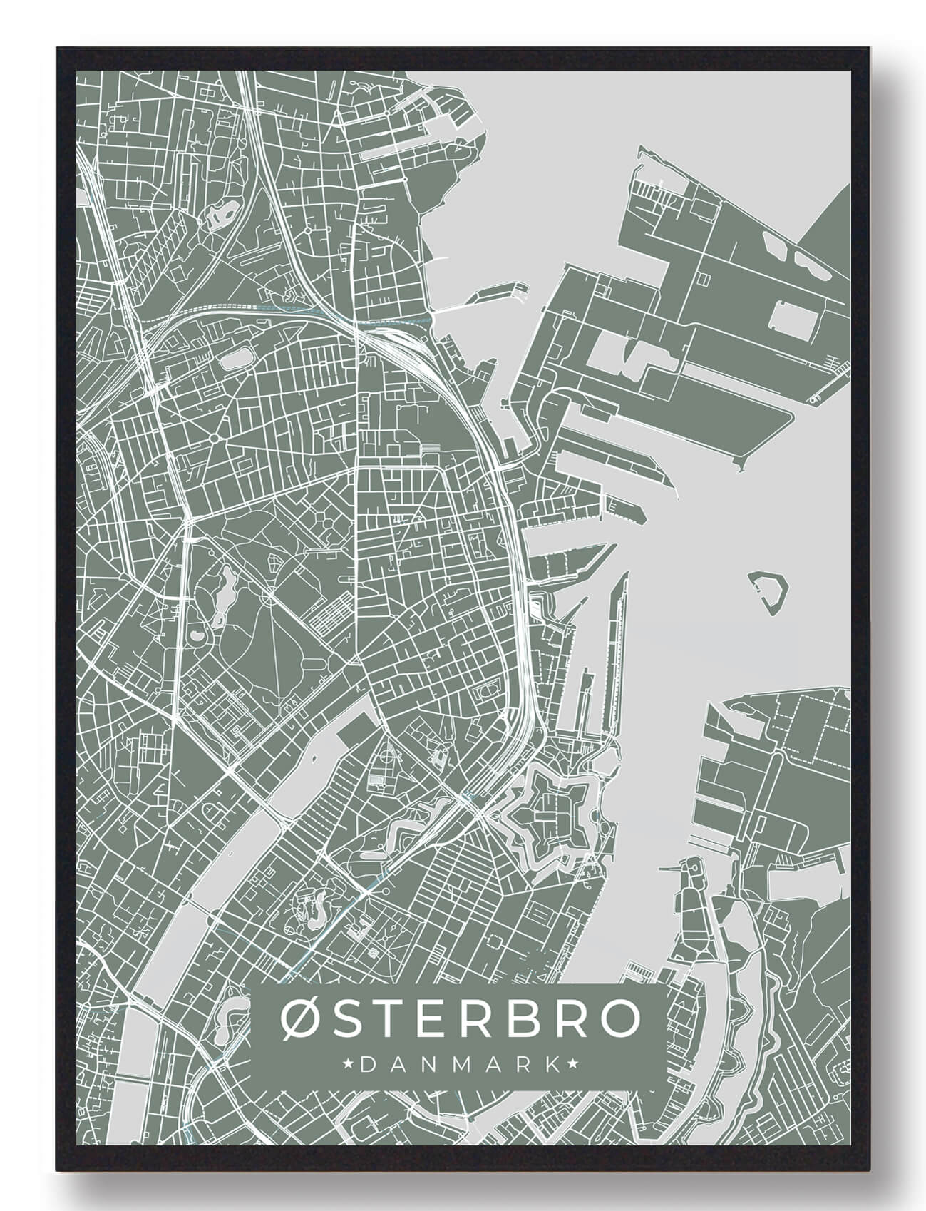 Østerbro Plakat - Grøn til hyggeligt hjem