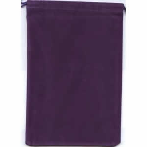 Dice Bag Chessex: Large Purple Suede Cloth Dice Bag Chx-02397