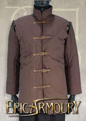 Gambeson Warrior - Epic Armoury - Brun til Rollespil