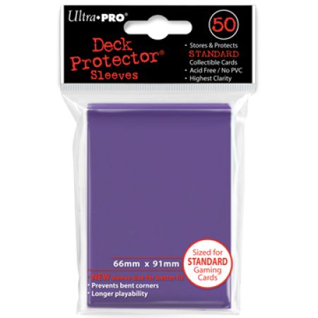 50 Lommer Ultra Pro Pro-gloss: Purple Lilla 195 184 Kvalitet Solid Purple Sleeves 82676