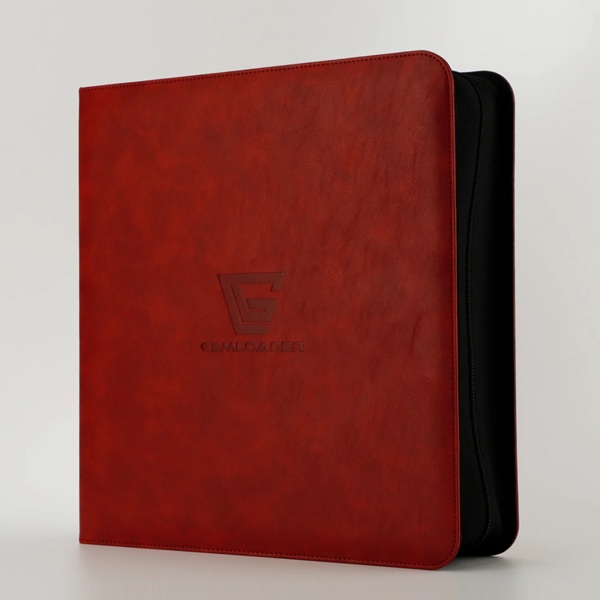 Mappe Gemloader Premium -pocket Graded Card Ring Binder Ringbind : Red Holder 28 Kort Slabs