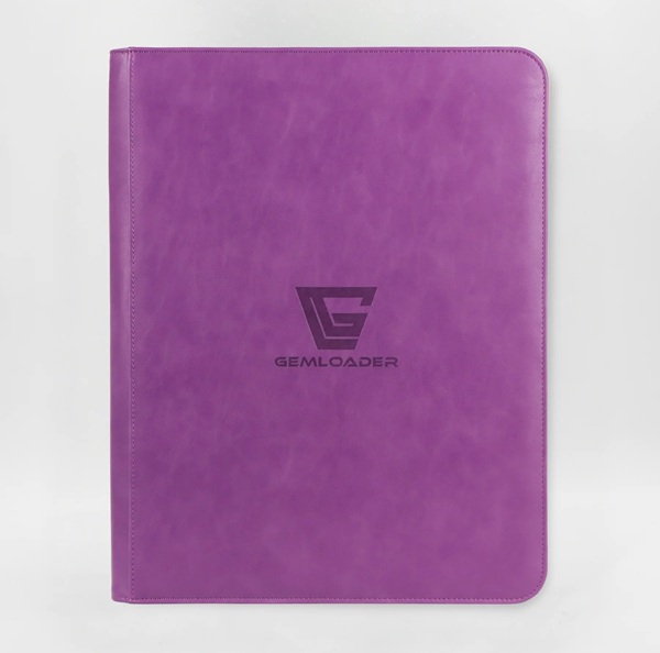 Mappe Gemloader Premium -pocket Toploader Binder: Purple Holder 216 Kort