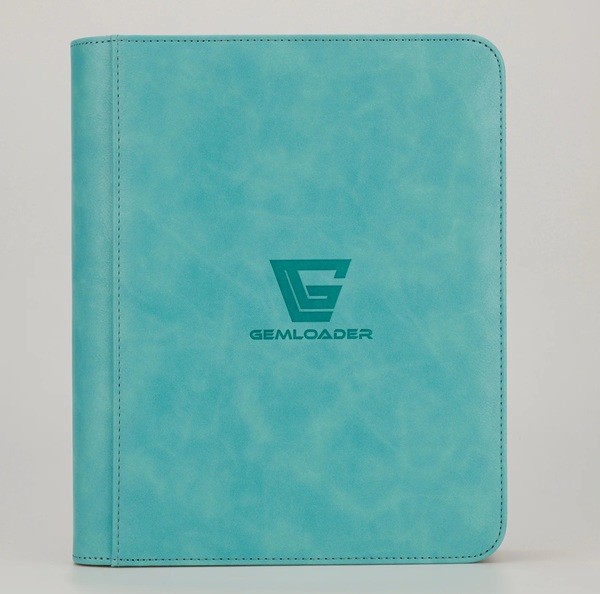 Mappe Gemloader Premium -pocket Toploader Binder: Tiffany Blue Holder 112 Kort