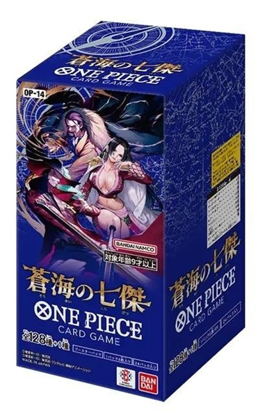 One Piece Card Game: Japansk Japanese Op14 The Azure Sea Seven Booster Display Box Med 24 Pakker