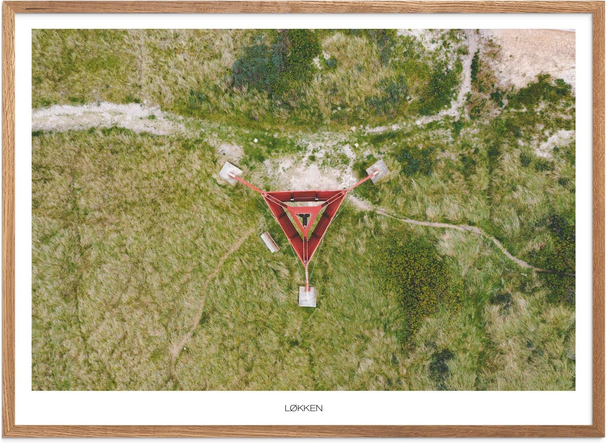 Plakat Løkken Sømærke Naturplakat Plakater Nordjylland Plakat Plakatsnedkeren Drone-plakater
