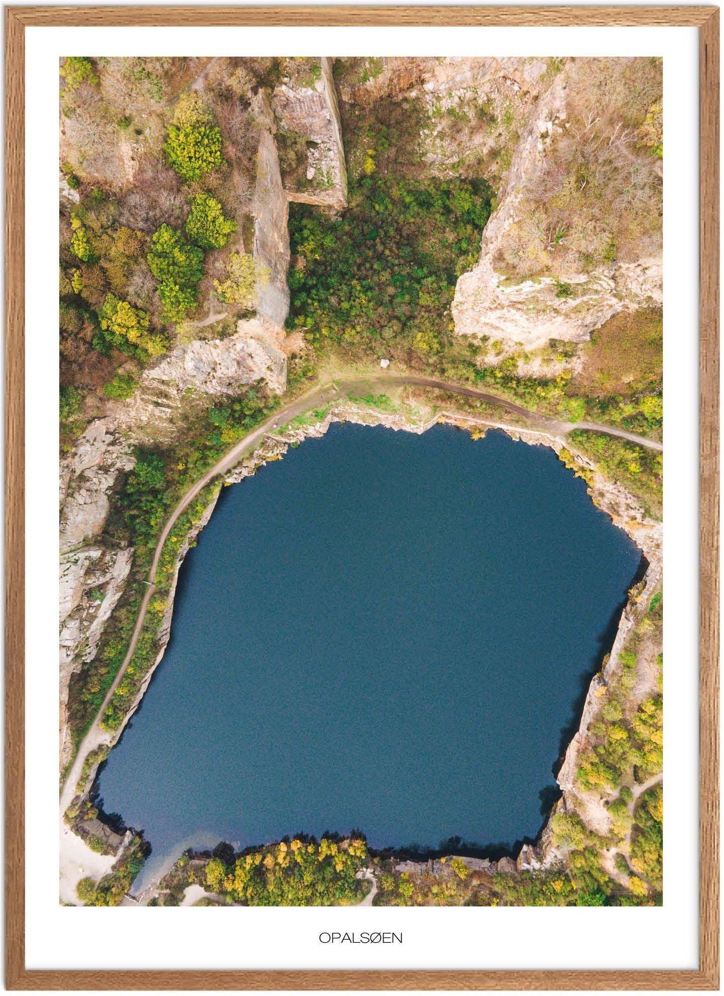 Plakat Opalsøen Naturplakat Plakater Bornholm Plakat Plakatsnedkeren Drone-plakater