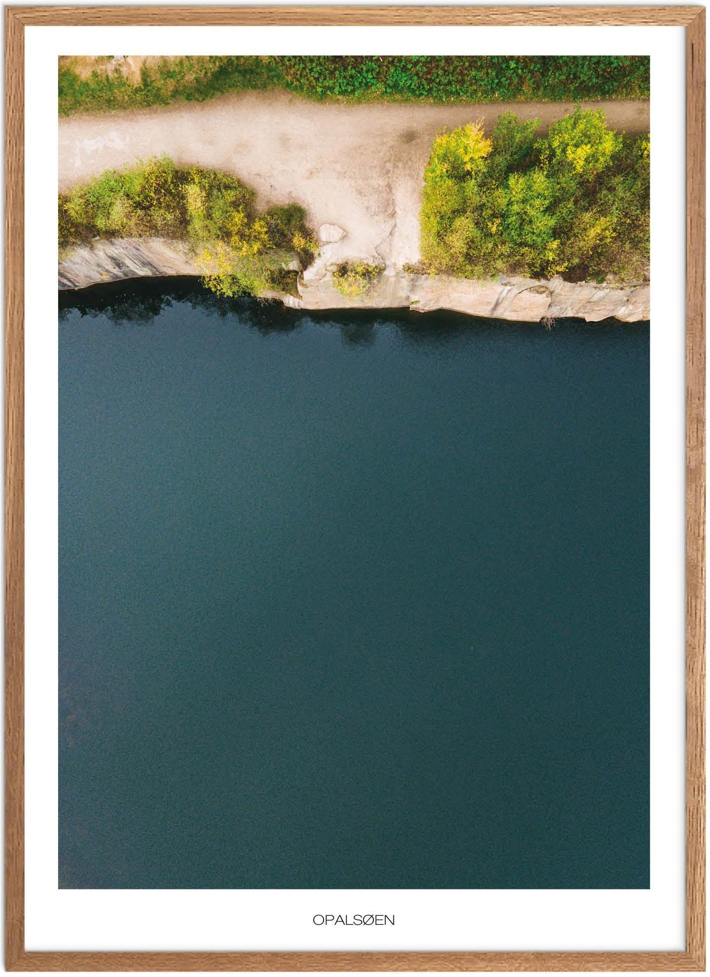 Plakat Opalsøen Naturplakat Plakater Bornholm Plakat Plakatsnedkeren Drone-plakater