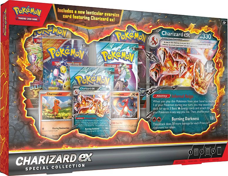 Pokémon Ex Box: Charizard Ex Special Collection 2025 - Boosters