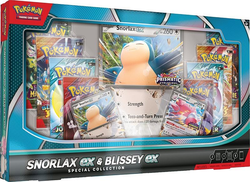 Pokemon Ex Box: Snorlax Ex Blissey Ex Special Collection 2025 Boosters