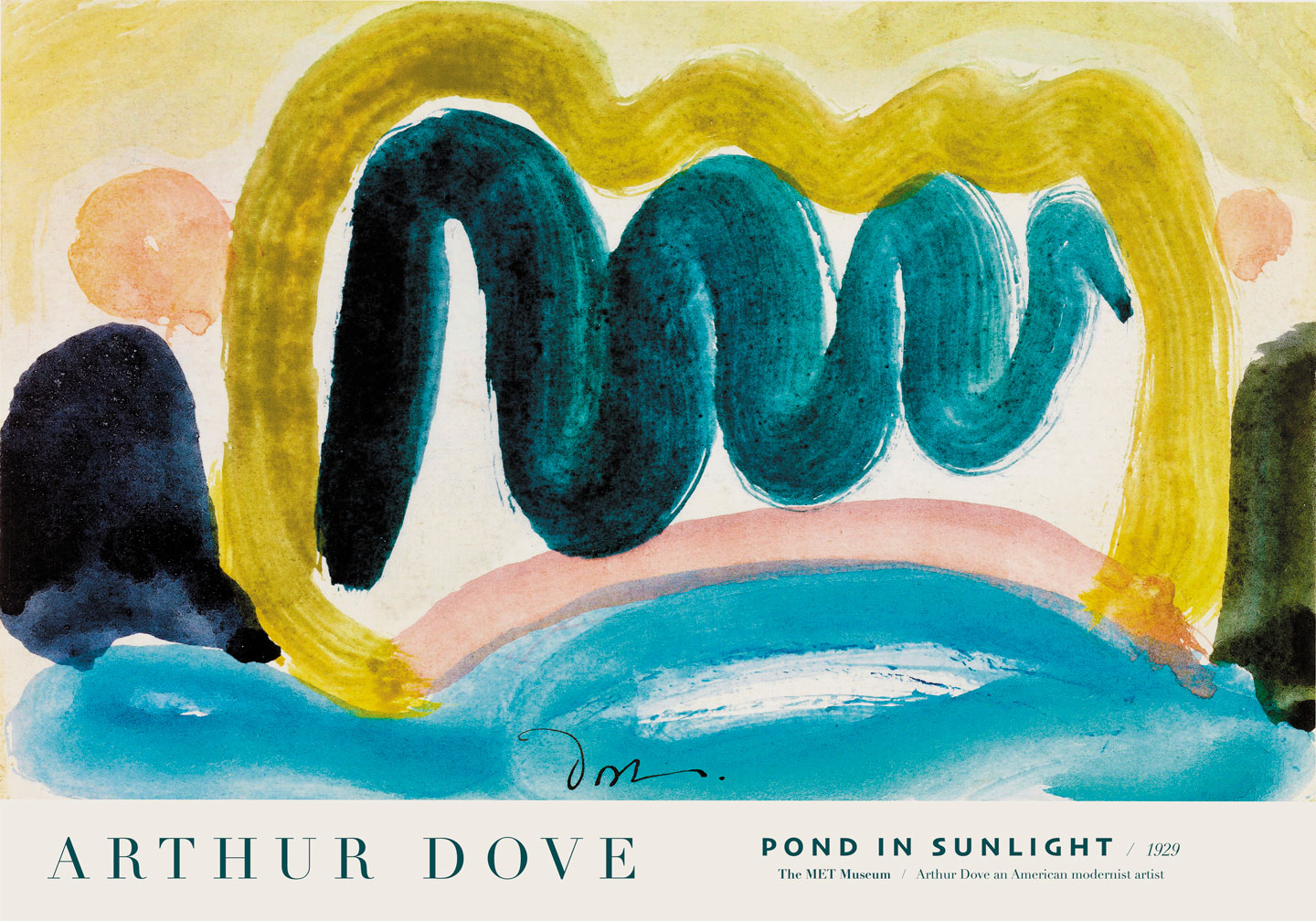 Pond In Sunlight - Unikt Kunstværk til Dit Hjem