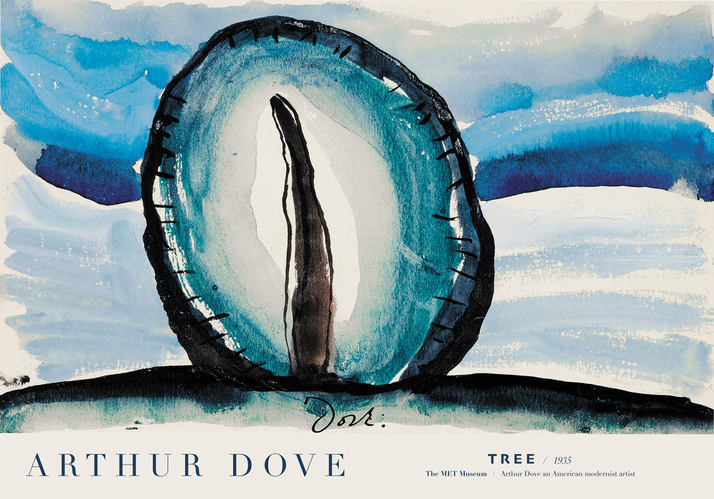 Tree Reaching Waves Kunsttryk - Unikt Abstrakt Design