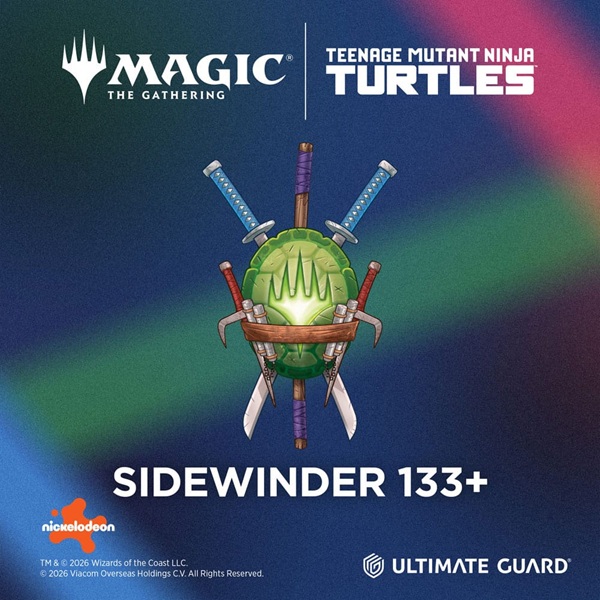 Ultimate Guard Sidewinder Deck Case Deck Box 133 Standard Size Xenoskin Magic: The Gathering Teenage Mutant Ninja Turtles: Blue Pizza