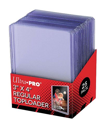 Ultra Pro Toploader: Klar Box med 25 Kortlommer