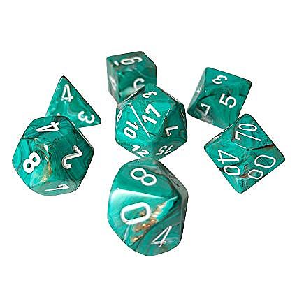 Dice Terninges 195 166 Terninger Marble Polyhedral Oxi-copper With White