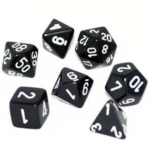Dice Terninges 195 166 Terninger Opaque Polyhedral Black With White