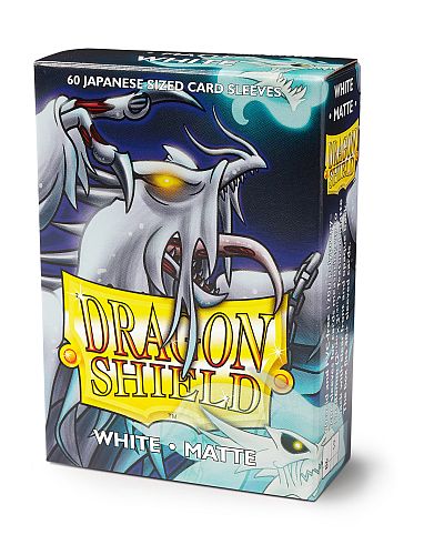 Dragon Shield Matte Lommer til Yu-Gi-Oh! - Hvid 60 stk.