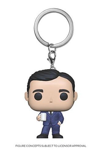 Funko Pocket Pop: The Office Michael Scott Keychain 195 184 Glering Figure 4cm