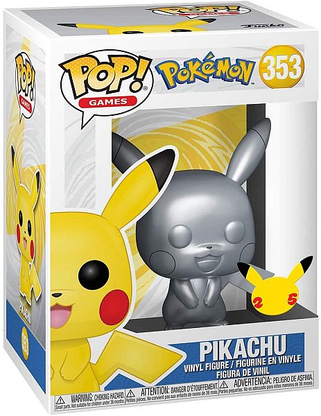 Funko Pop: Pokemon Pikachu Silver Chrome Figure 9cm