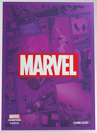 Gamegenic Marvel Champions Ærmer - Lilla Marvel Logo