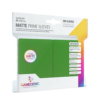 Gamegenic Matte Prime Kortlommer: Grøn - Beskyt dine kort!