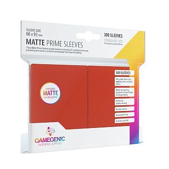 Gamegenic Matte Prime Kortlommer: Rød - Beskyt dine kort!