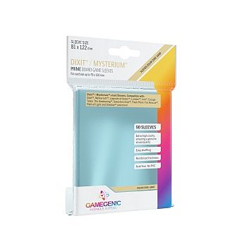 Gamegenic Prime Boardgame Sleeves: Dixit Mysterium 81 122 Mm Clear Transparent 90 Kortlommer