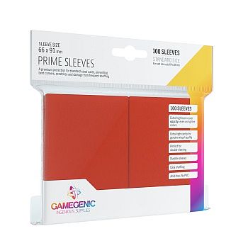 Gamegenic Prime Sleeves: Røde Kortlommer til Beskyttelse