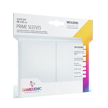 Gamegenic Prime Sleeves: White Hvid 100 Kortlommer