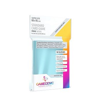 Gamegenic Prime Standard Kortlommer - 66x91 mm Klare 50 stk.