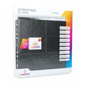 Gamegenic 24-pocket sider til kortmapper - 10 stk. Sort