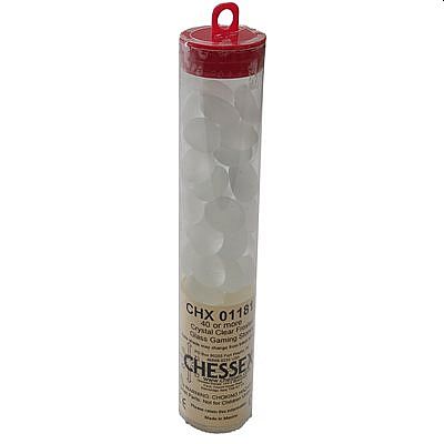 Gaming Zoner - Chessex: Klare Frostede Glassten 40 stk.