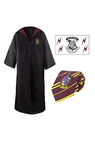 Harry Potter Budget Line Robe Necktie Tattoo Set Gryffindor Size: Large